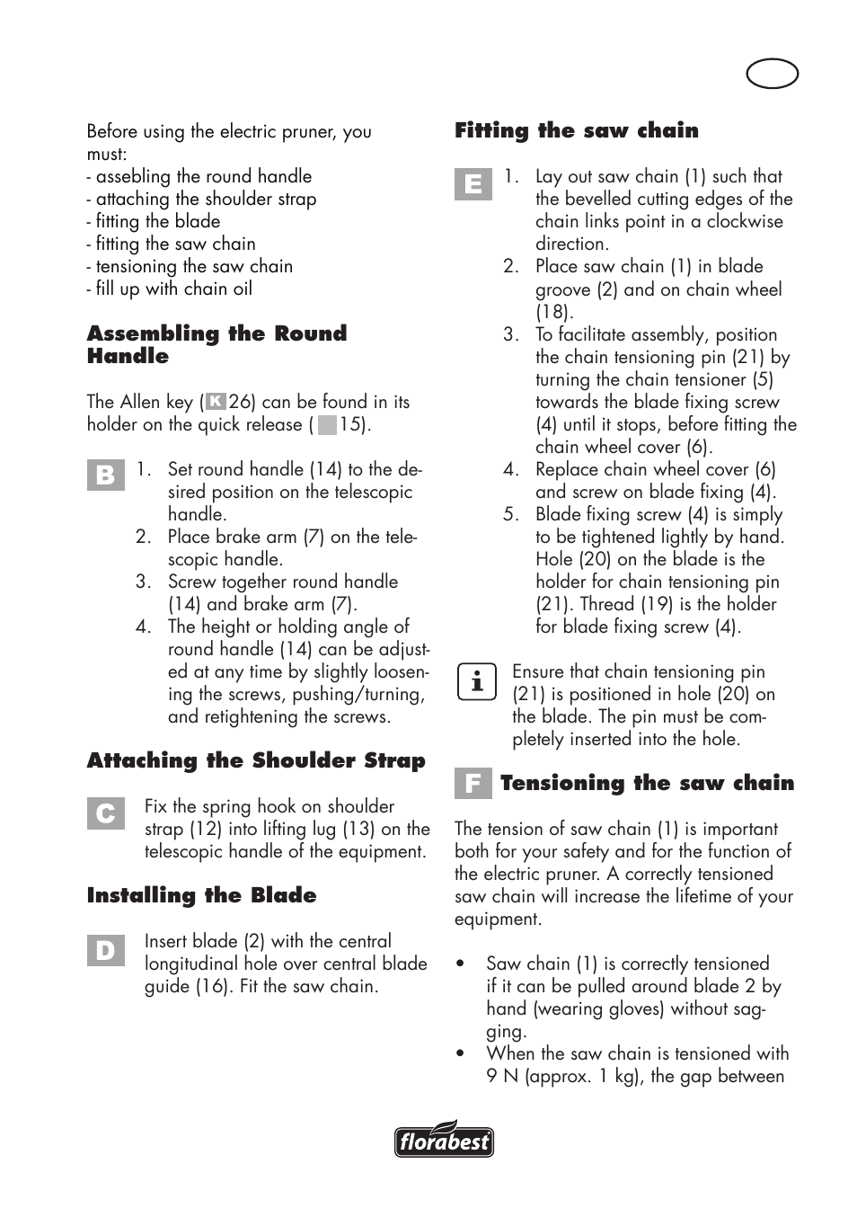 Florabest FHE 550 B2 User Manual | Page 13 / 120
