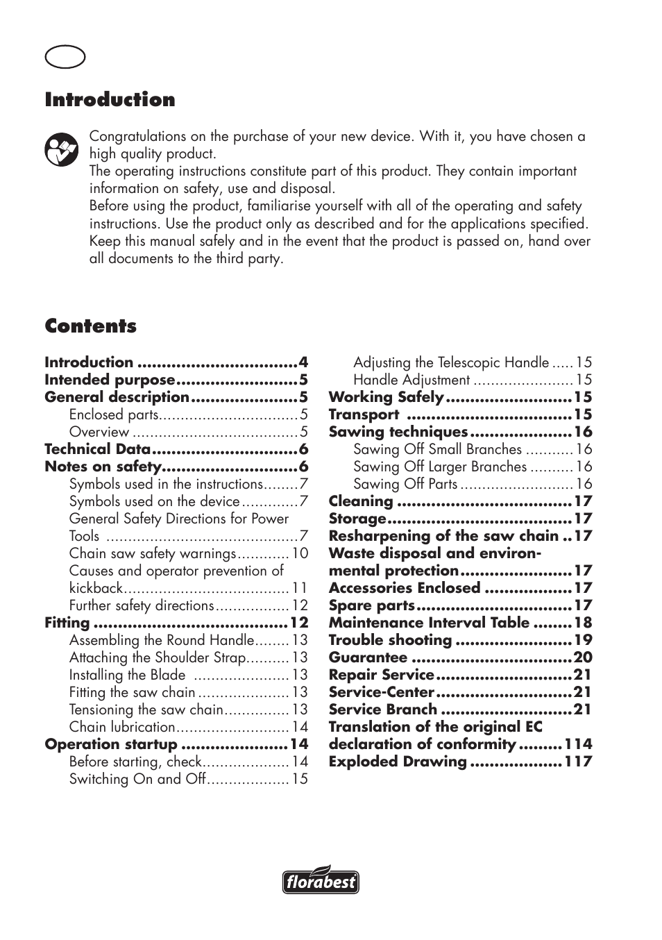 Florabest FHE 550 B2 User Manual | Page 4 / 120