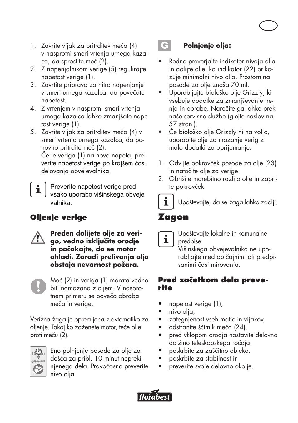 Zagon | Florabest FHE 550 B2 User Manual | Page 51 / 120