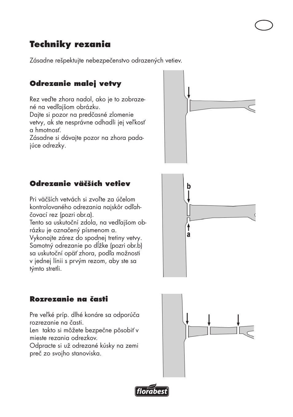 Techniky rezania | Florabest FHE 550 B2 User Manual | Page 89 / 120