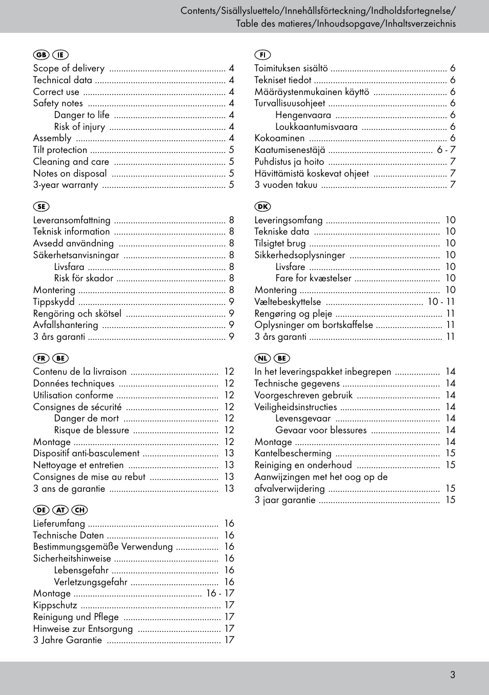 Florabest GR-1810 User Manual | Page 3 / 20