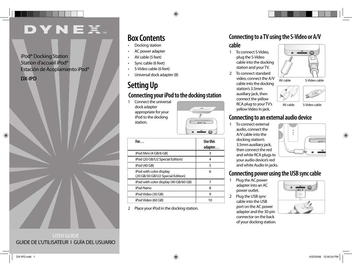 Dynex DX-IPD User Manual | 4 pages