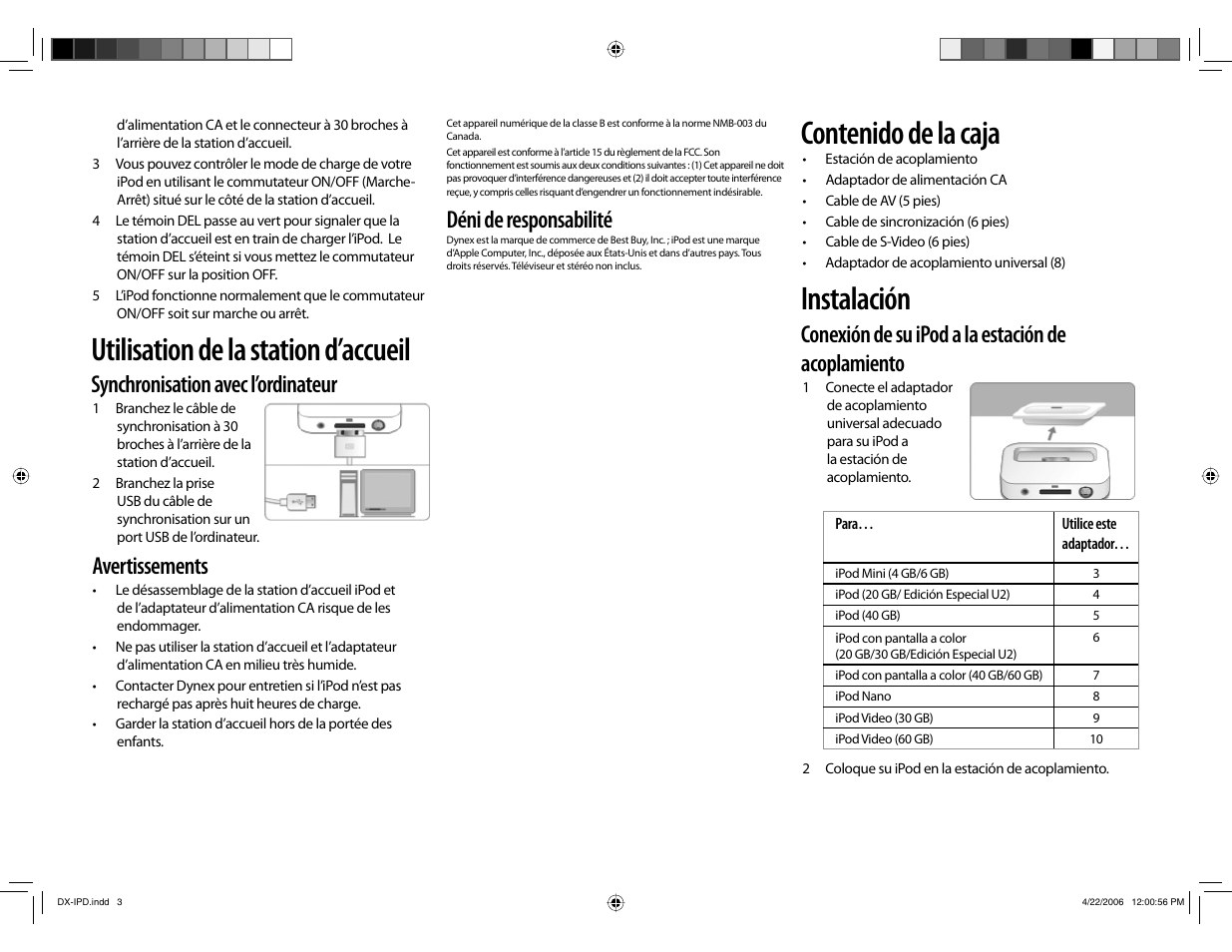 Dynex DX-IPD User Manual | Page 3 / 4