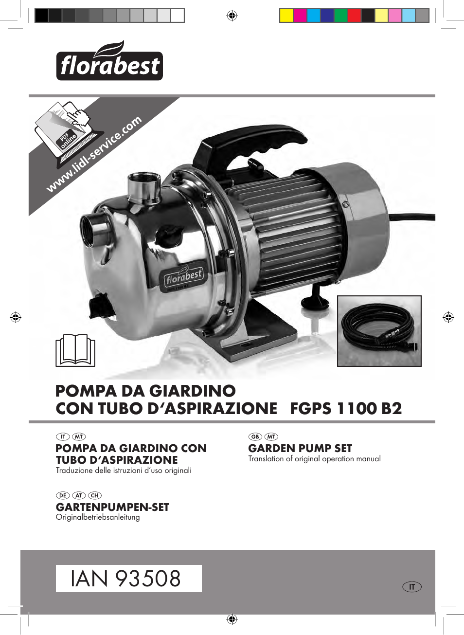 Florabest FGPS 1100 B2 User Manual | 40 pages