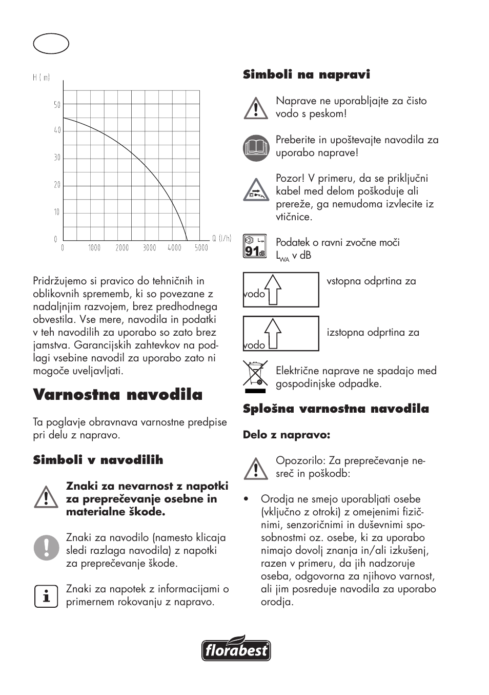 Varnostna navodila | Florabest FGPS 1100 B2 User Manual | Page 14 / 56