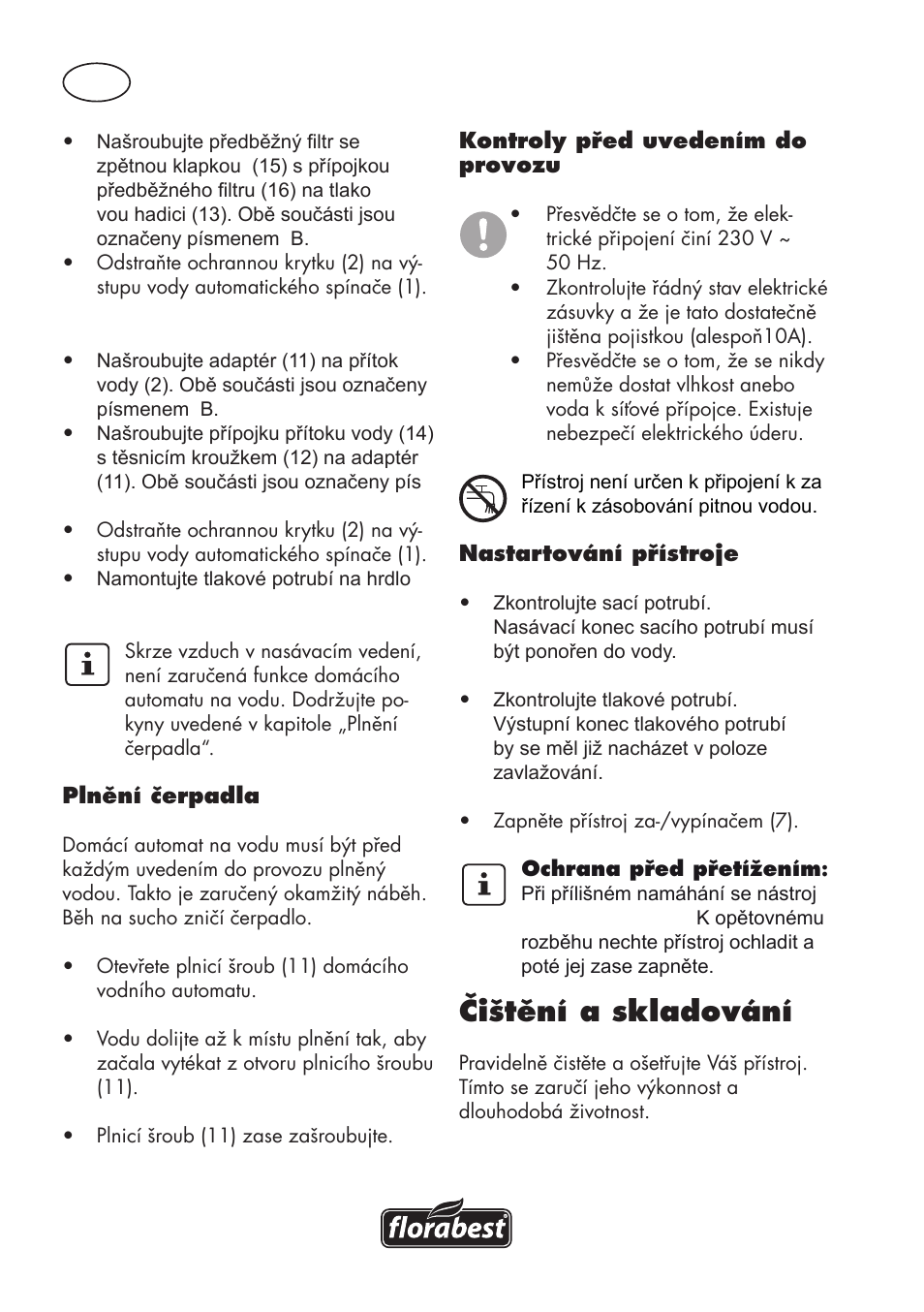 Čištění a skladování | Florabest FGPS 1100 B2 User Manual | Page 26 / 56