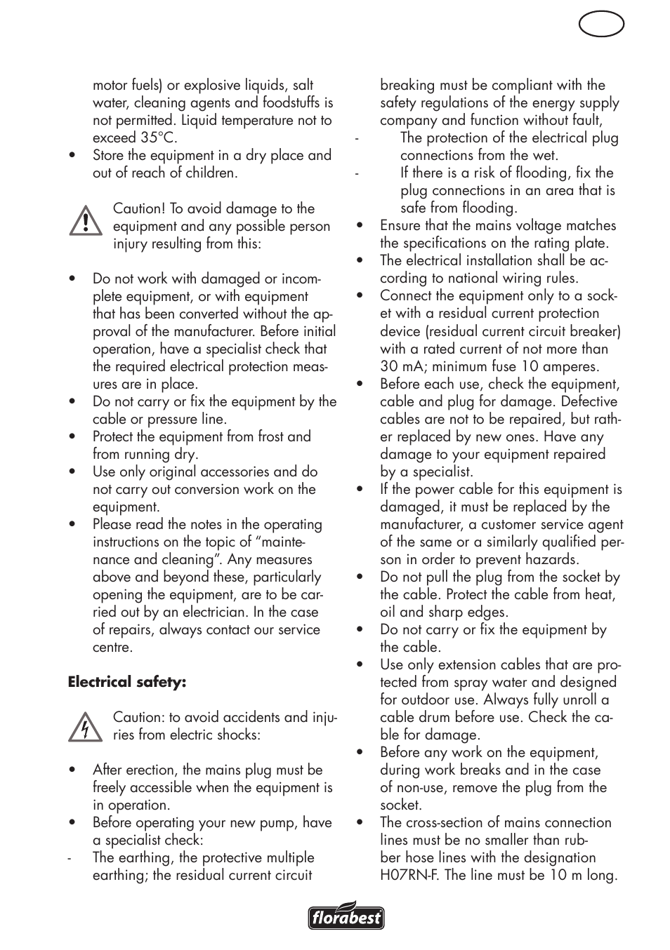 Florabest FGPS 1100 B2 User Manual | Page 7 / 56