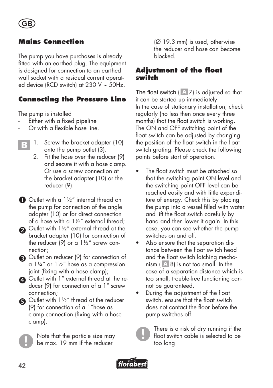 Florabest FTS 1100 B2 User Manual | Page 42 / 50