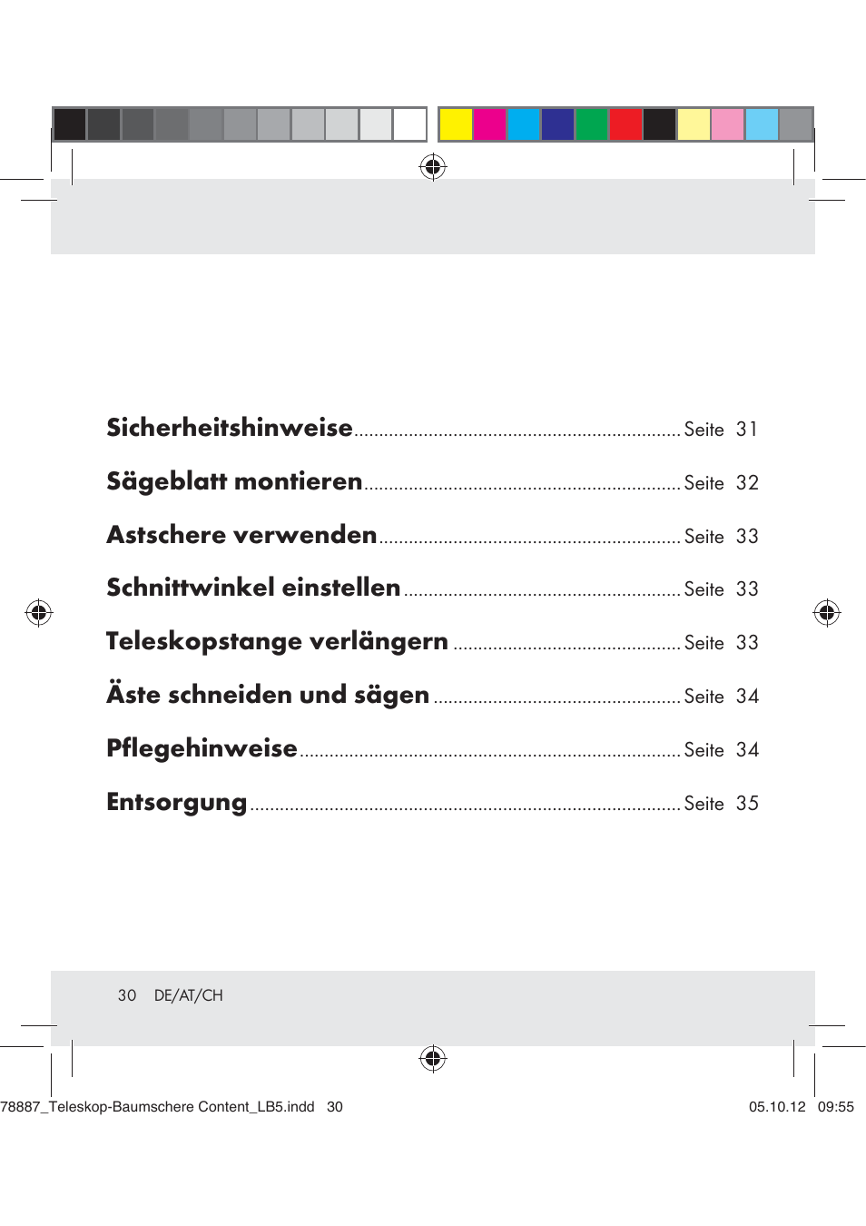 Sicherheitshinweise, Sägeblatt montieren, Astschere verwenden | Schnittwinkel einstellen, Teleskopstange verlängern, Äste schneiden und sägen, Pflegehinweise, Entsorgung | Florabest Z31309 User Manual | Page 30 / 36