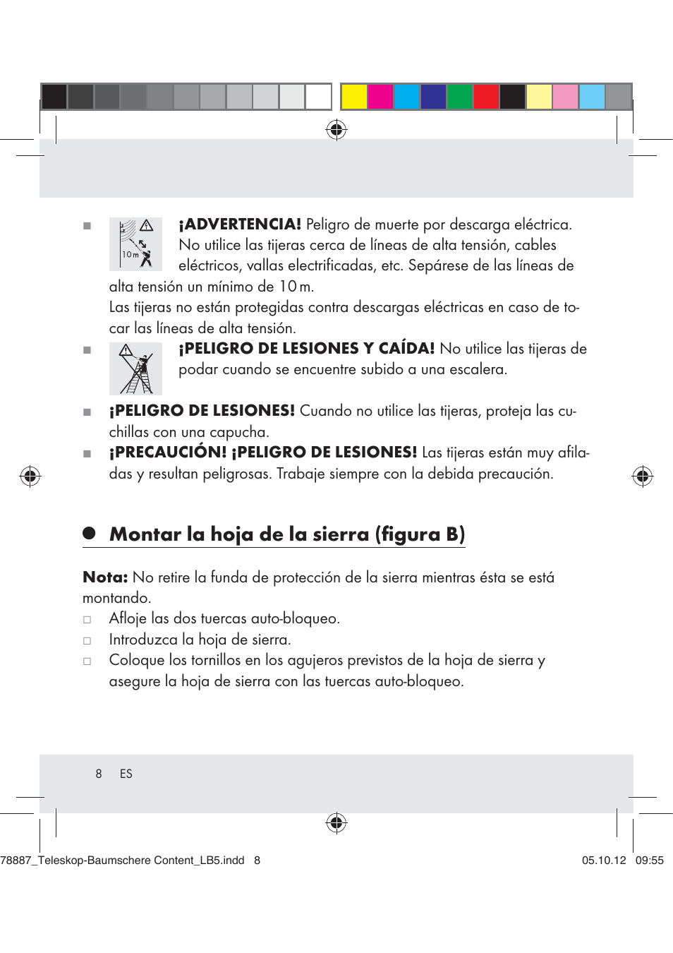 Montar la hoja de la sierra (ﬁgura b) | Florabest Z31309 User Manual | Page 8 / 36