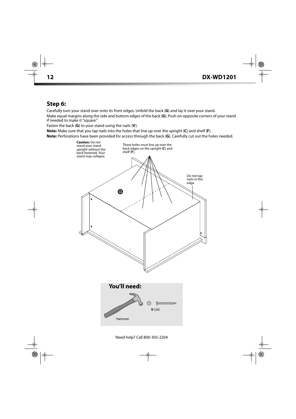 Step 6, You’ll need | Dynex DX-WD1201 User Manual | Page 12 / 15