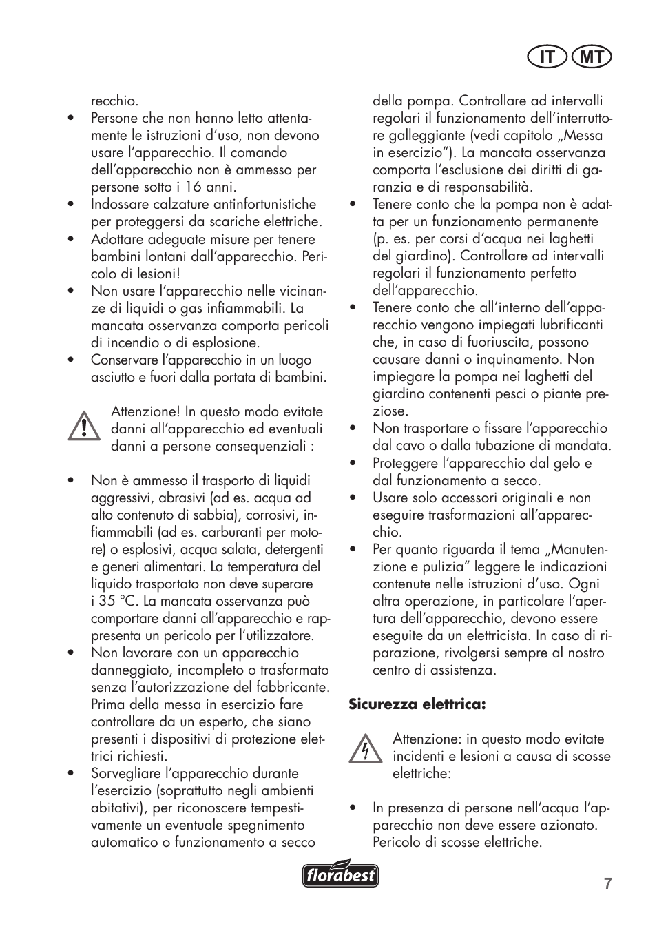 It mt | Florabest FTS 1100 B2 User Manual | Page 7 / 50