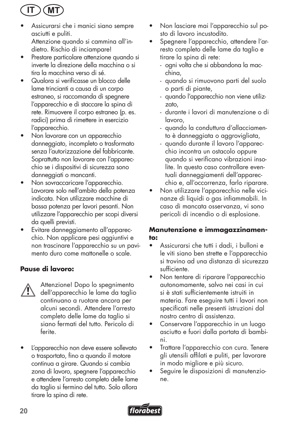 Mt it | Florabest FGH 710 A1 User Manual | Page 20 / 68