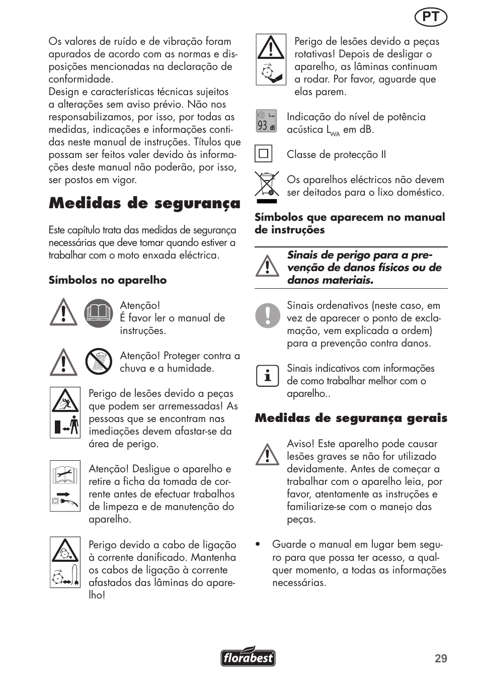 Medidas de segurança | Florabest FGH 710 A1 User Manual | Page 29 / 68