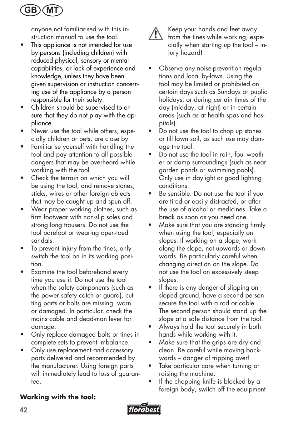 Gb mt | Florabest FGH 710 A1 User Manual | Page 42 / 68