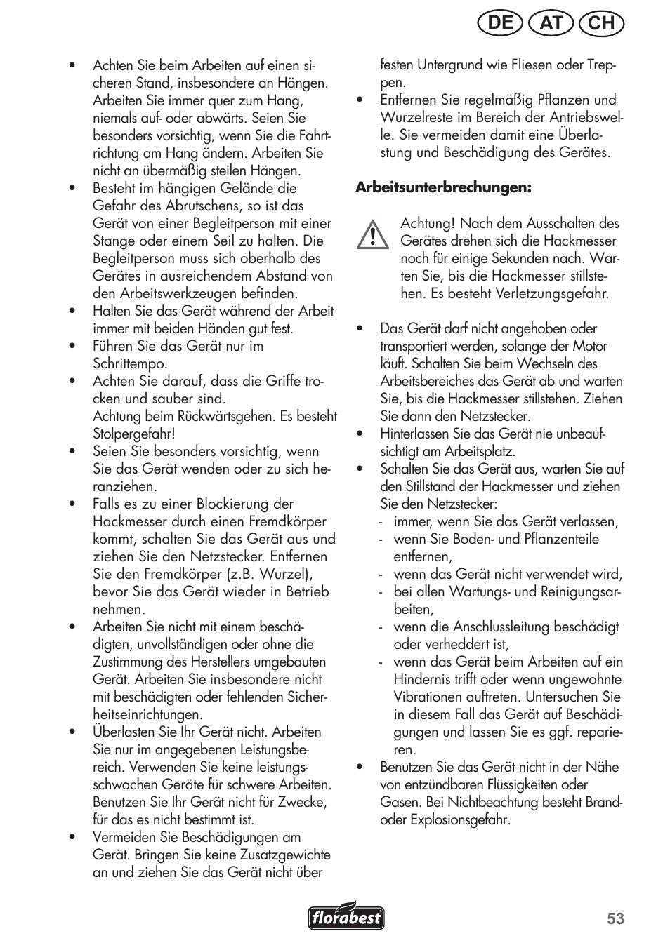 Ch at de | Florabest FGH 710 A1 User Manual | Page 53 / 68