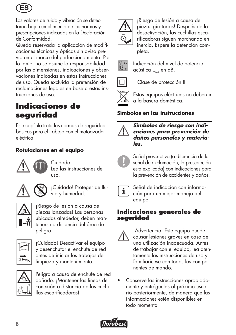 Indicaciones de seguridad | Florabest FGH 710 A1 User Manual | Page 6 / 68
