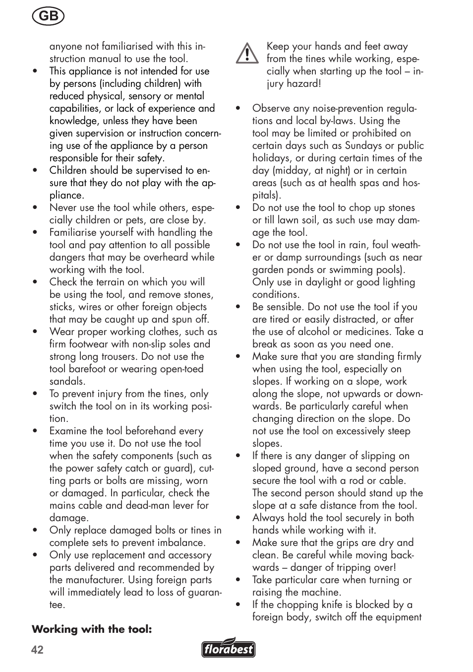 Florabest FGH 710 A1 User Manual | Page 42 / 52