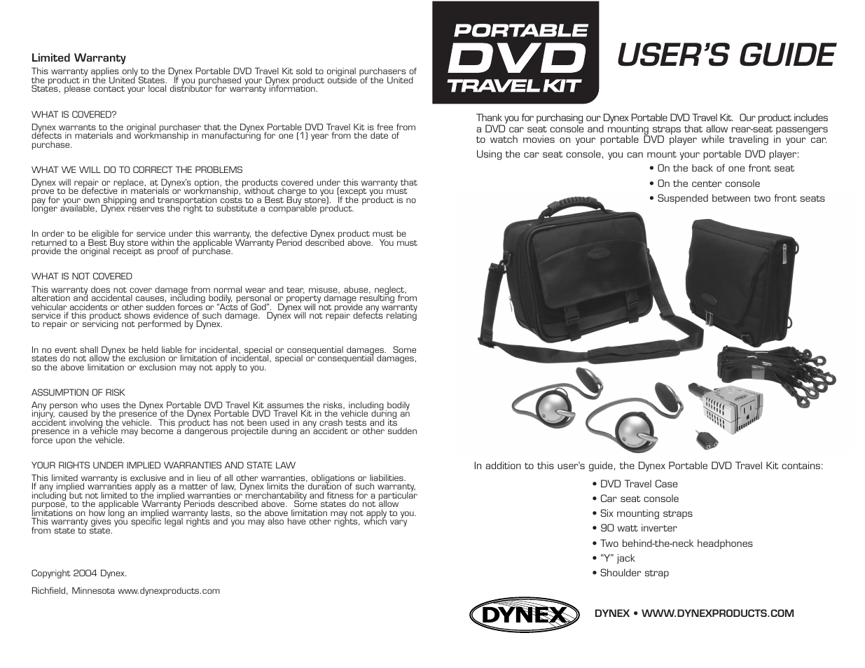 Dynex DX-DP101 User Manual | 8 pages