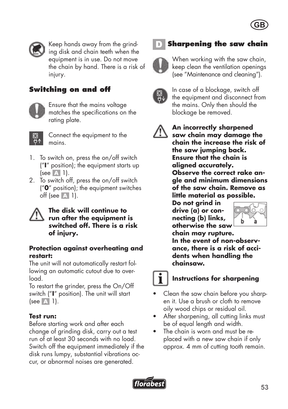 Florabest FSG 85 B1 User Manual | Page 53 / 64