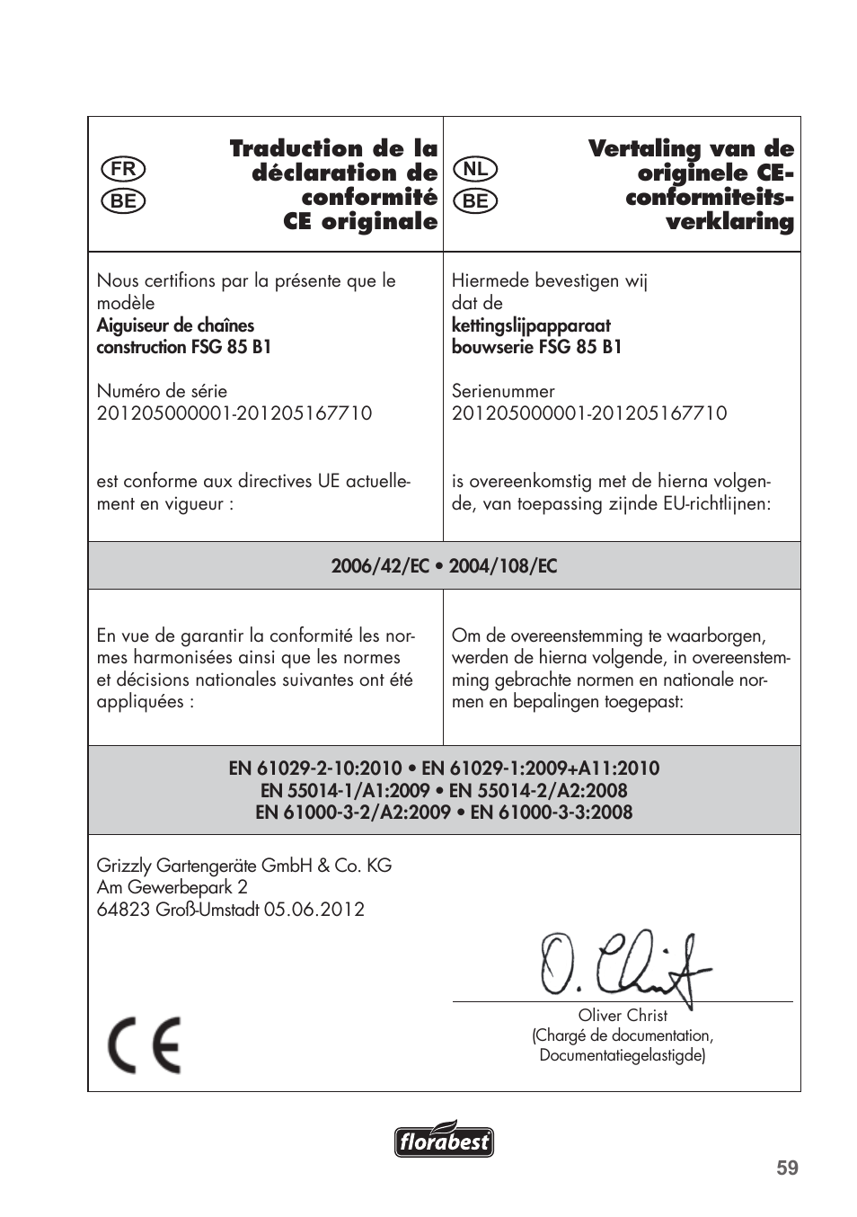 Florabest FSG 85 B1 User Manual | Page 59 / 64