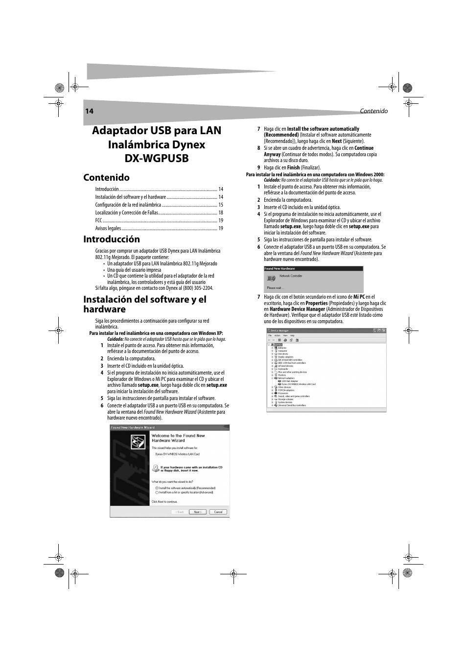 Dynex DX-WGPUSB User Manual | Page 14 / 22