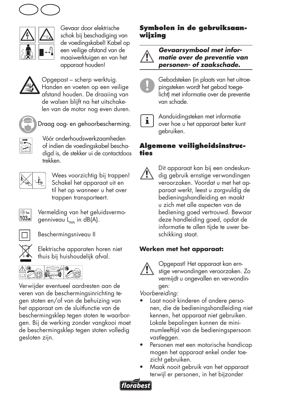 Nl be | Florabest FLV 1200 A1 User Manual | Page 34 / 64