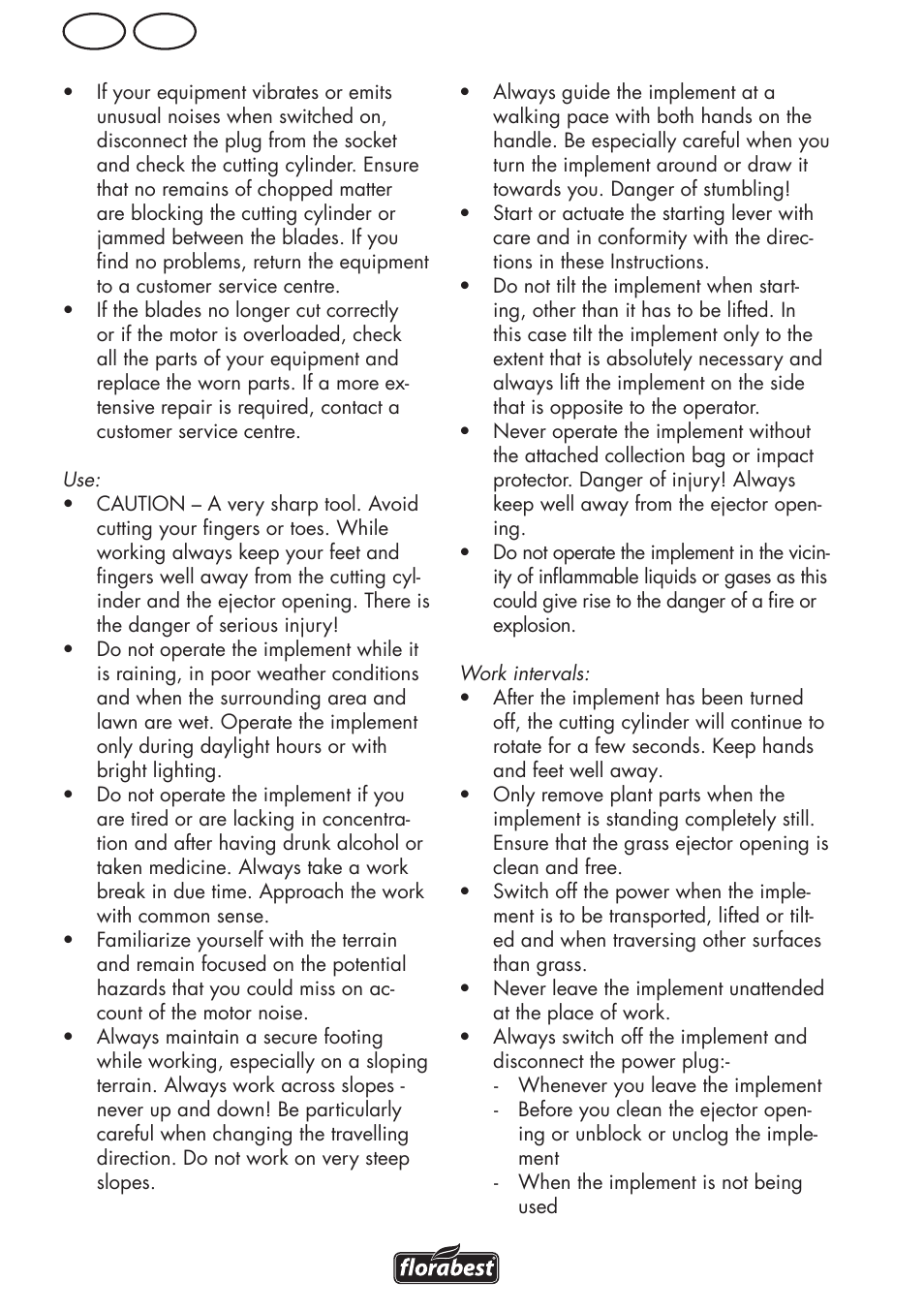Gb ie | Florabest FLV 1200 A1 User Manual | Page 8 / 64