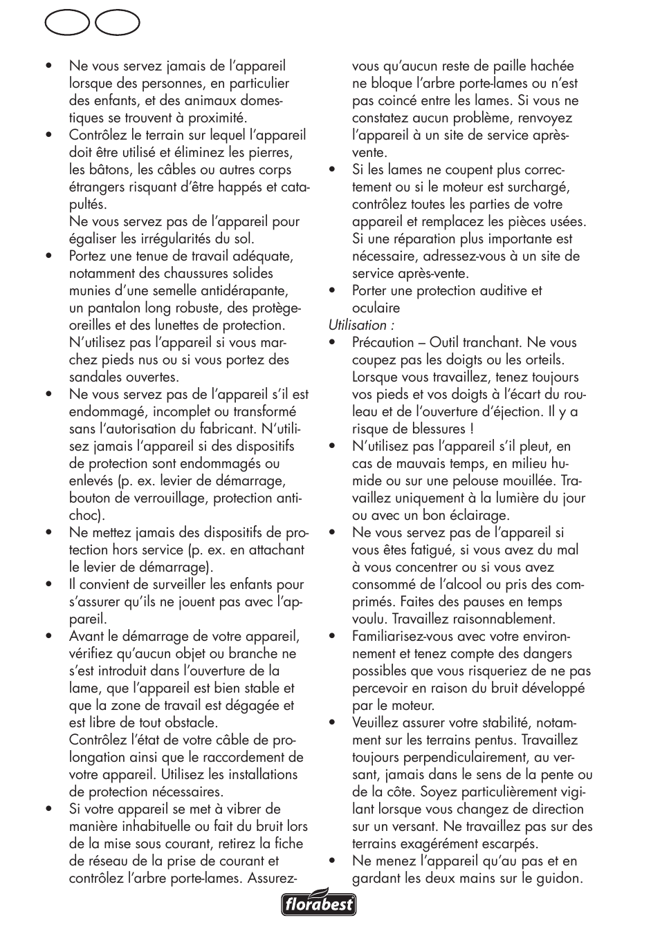 Ch fr | Florabest FLV 1200 A1 User Manual | Page 22 / 68
