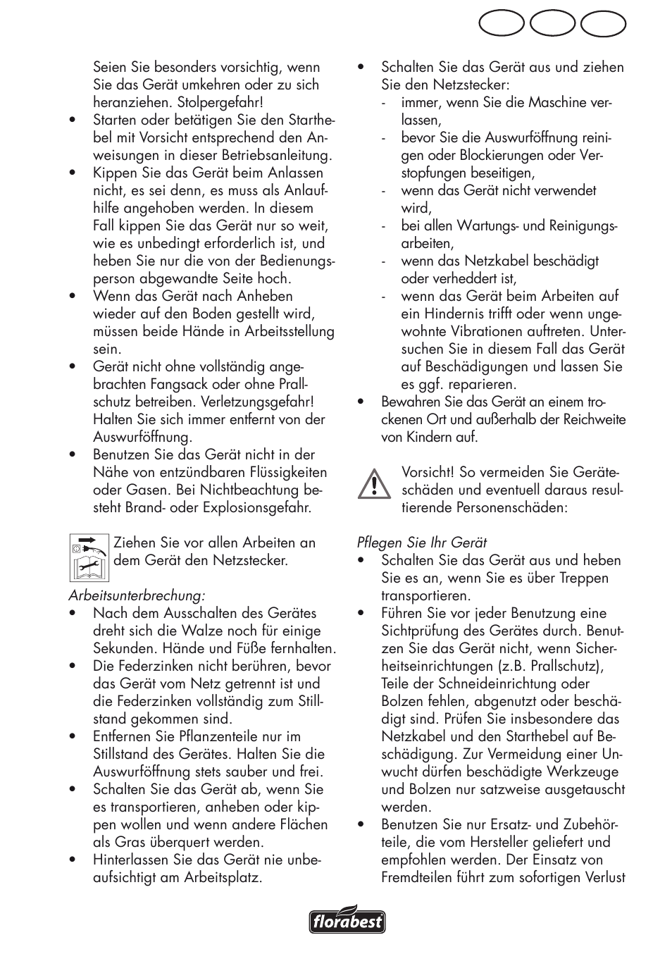 Ch at de | Florabest FLV 1200 A1 User Manual | Page 9 / 68