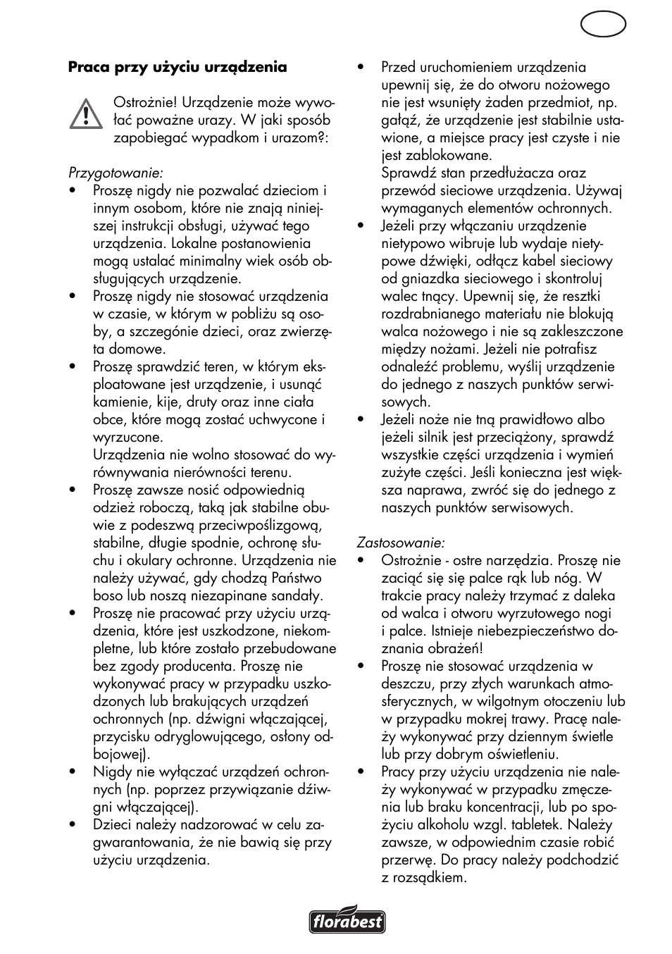 Florabest FLV 1200 A1 User Manual | Page 21 / 108