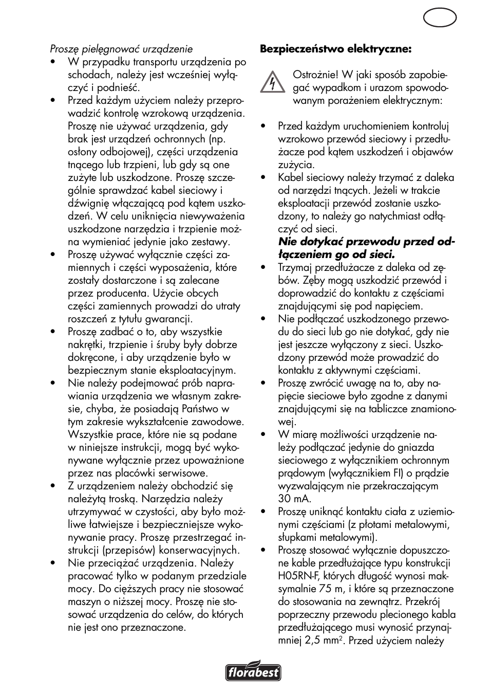 Florabest FLV 1200 A1 User Manual | Page 23 / 108