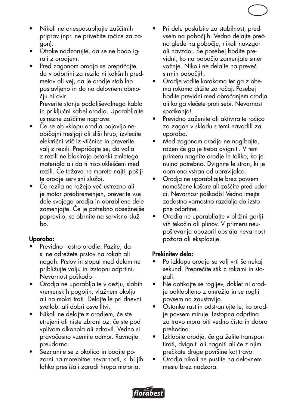 Florabest FLV 1200 A1 User Manual | Page 51 / 108