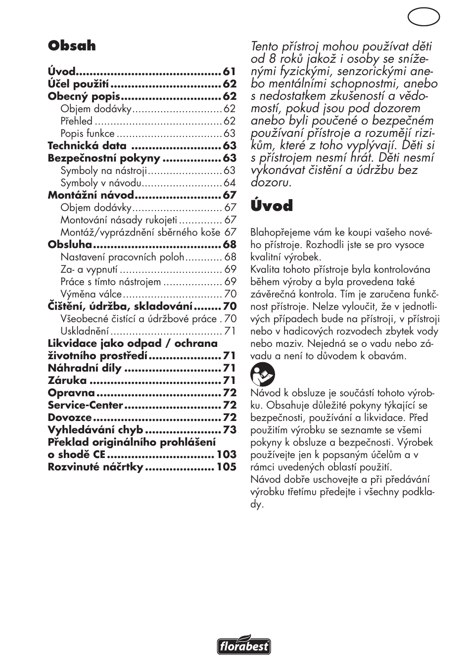 Florabest FLV 1200 A1 User Manual | Page 61 / 108