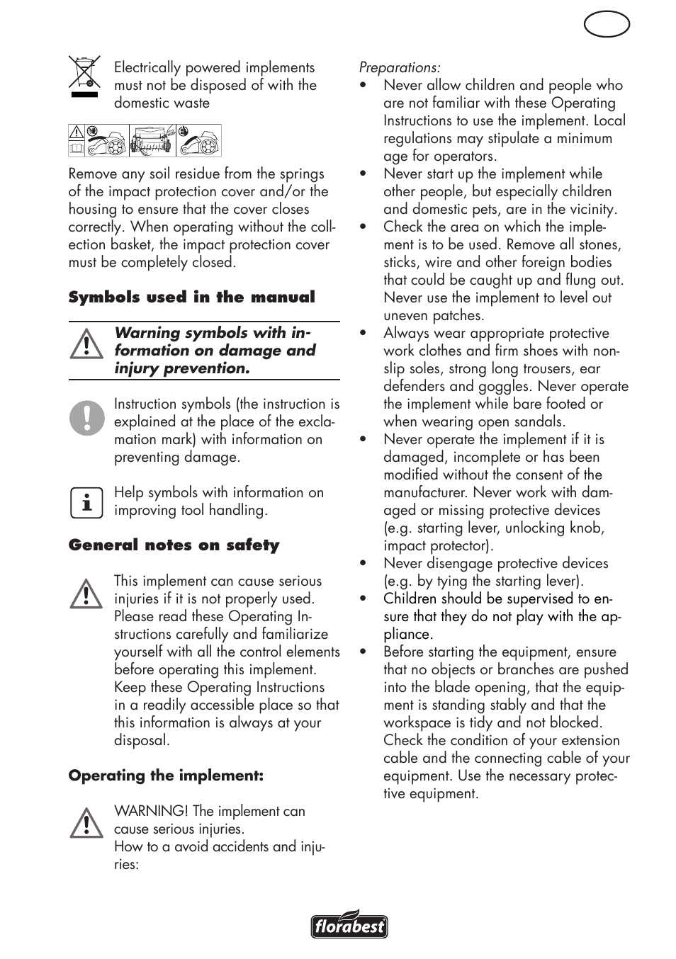 Florabest FLV 1200 A1 User Manual | Page 7 / 108