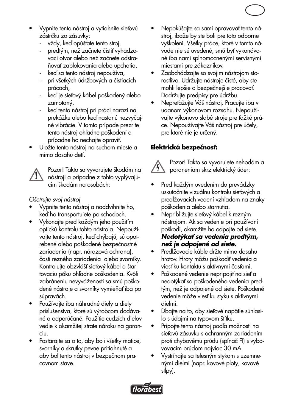 Florabest FLV 1200 A1 User Manual | Page 79 / 108