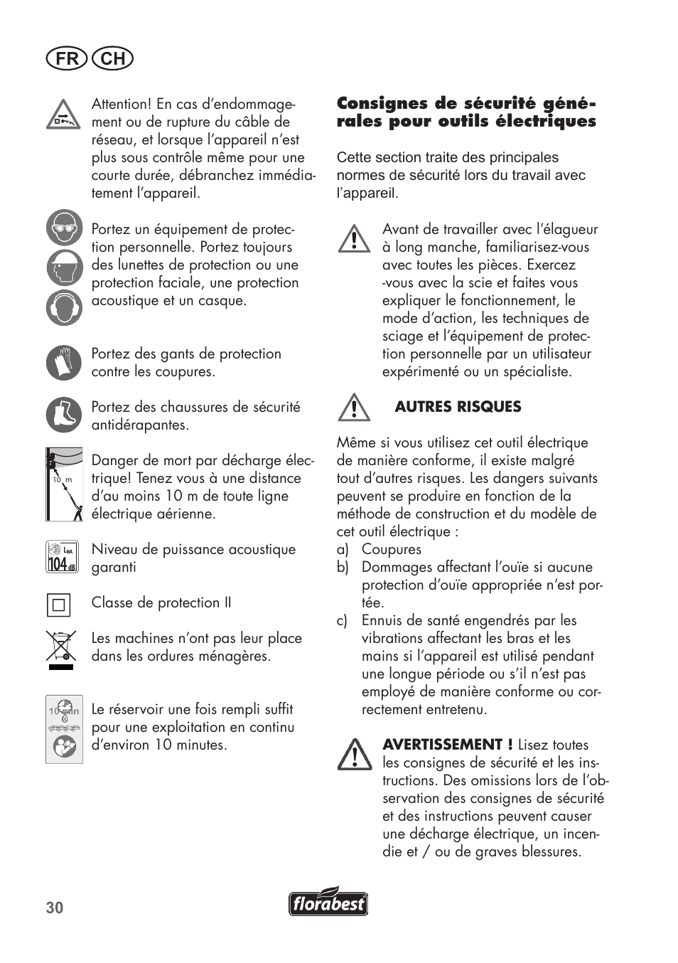 Fr ch | Florabest FHE 710 A1 User Manual | Page 30 / 96