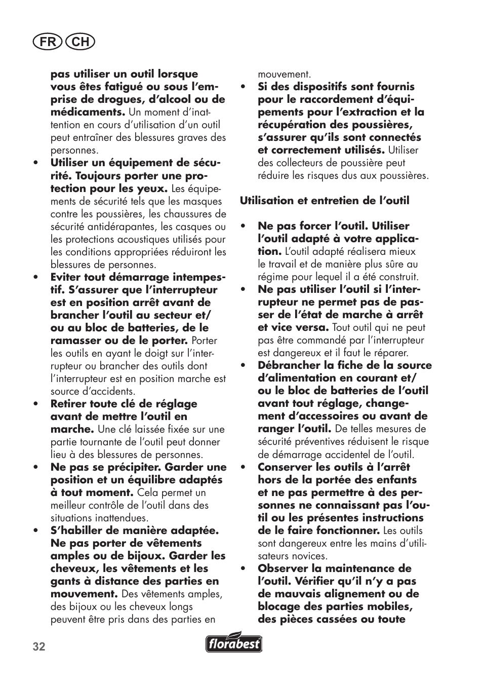 Fr ch | Florabest FHE 710 A1 User Manual | Page 32 / 96