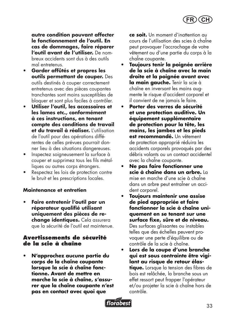 Fr ch | Florabest FHE 710 A1 User Manual | Page 33 / 96