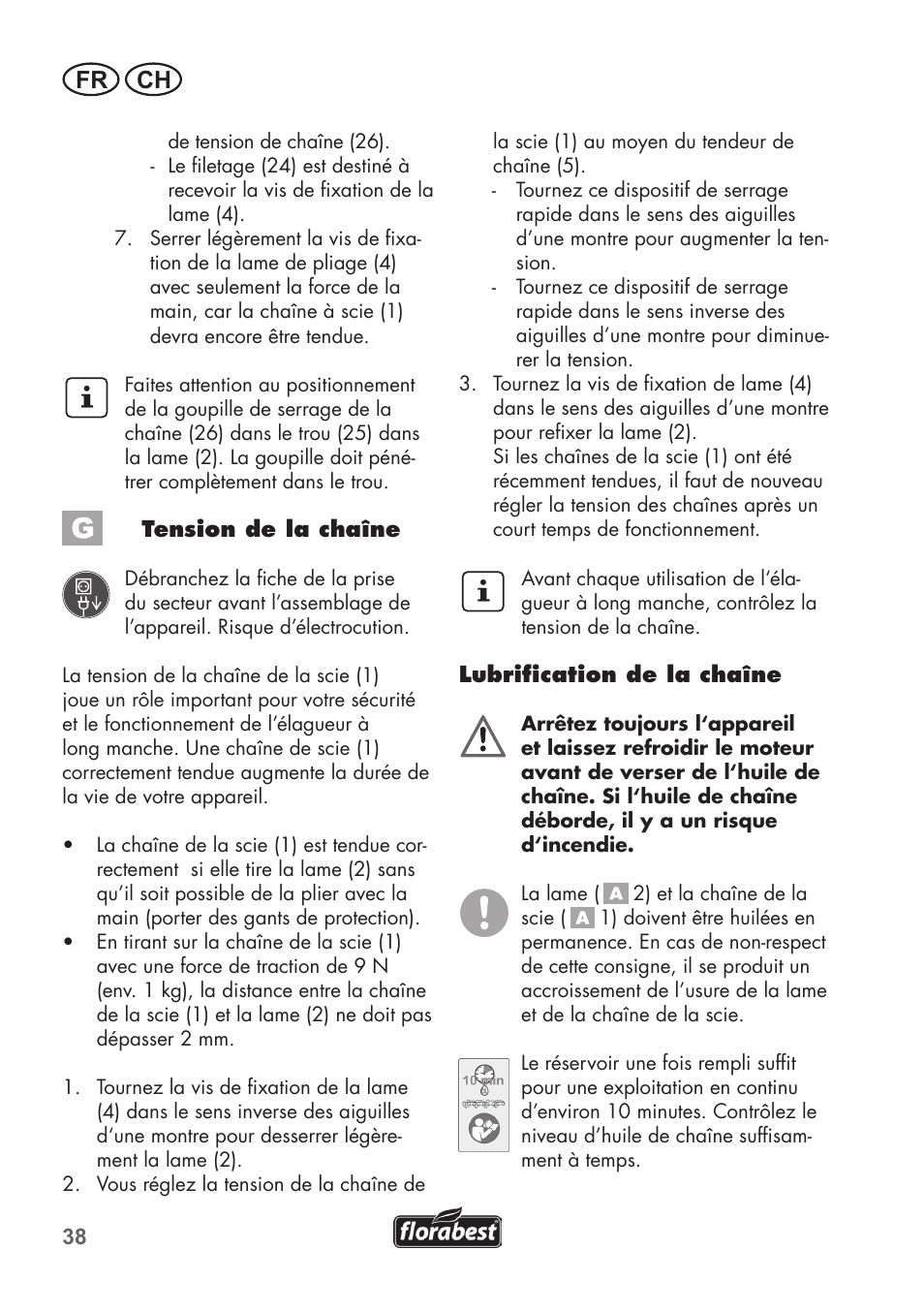 Fr ch | Florabest FHE 710 A1 User Manual | Page 38 / 96