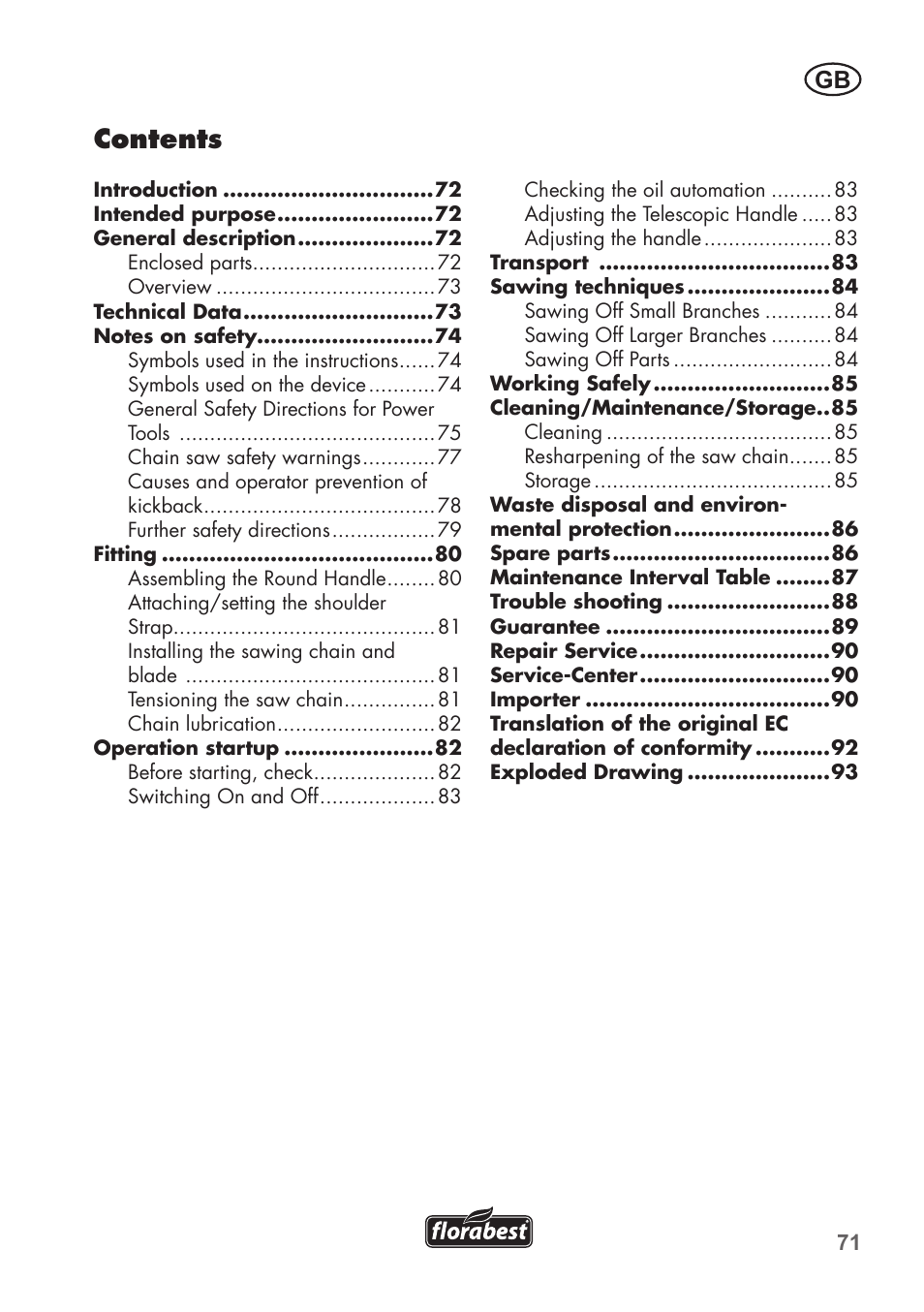 Florabest FHE 710 A1 User Manual | Page 71 / 96