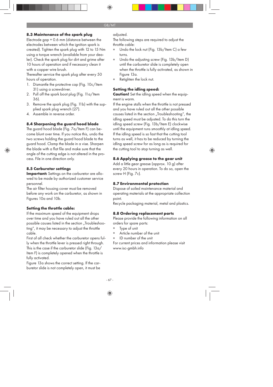 Florabest FBS 43 A1 User Manual | Page 67 / 90