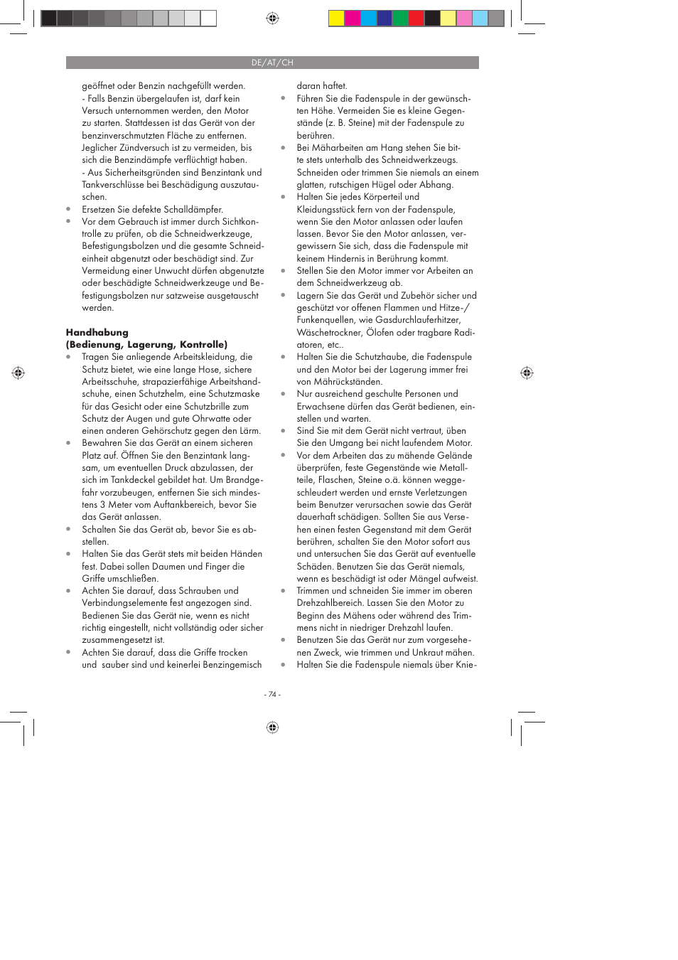Florabest FBS 43 A1 User Manual | Page 74 / 90