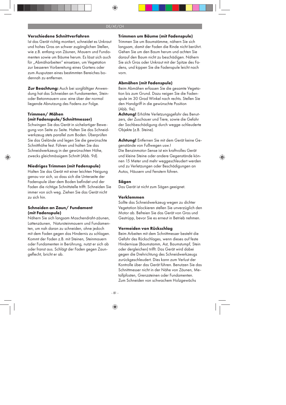Florabest FBS 43 A1 User Manual | Page 81 / 90