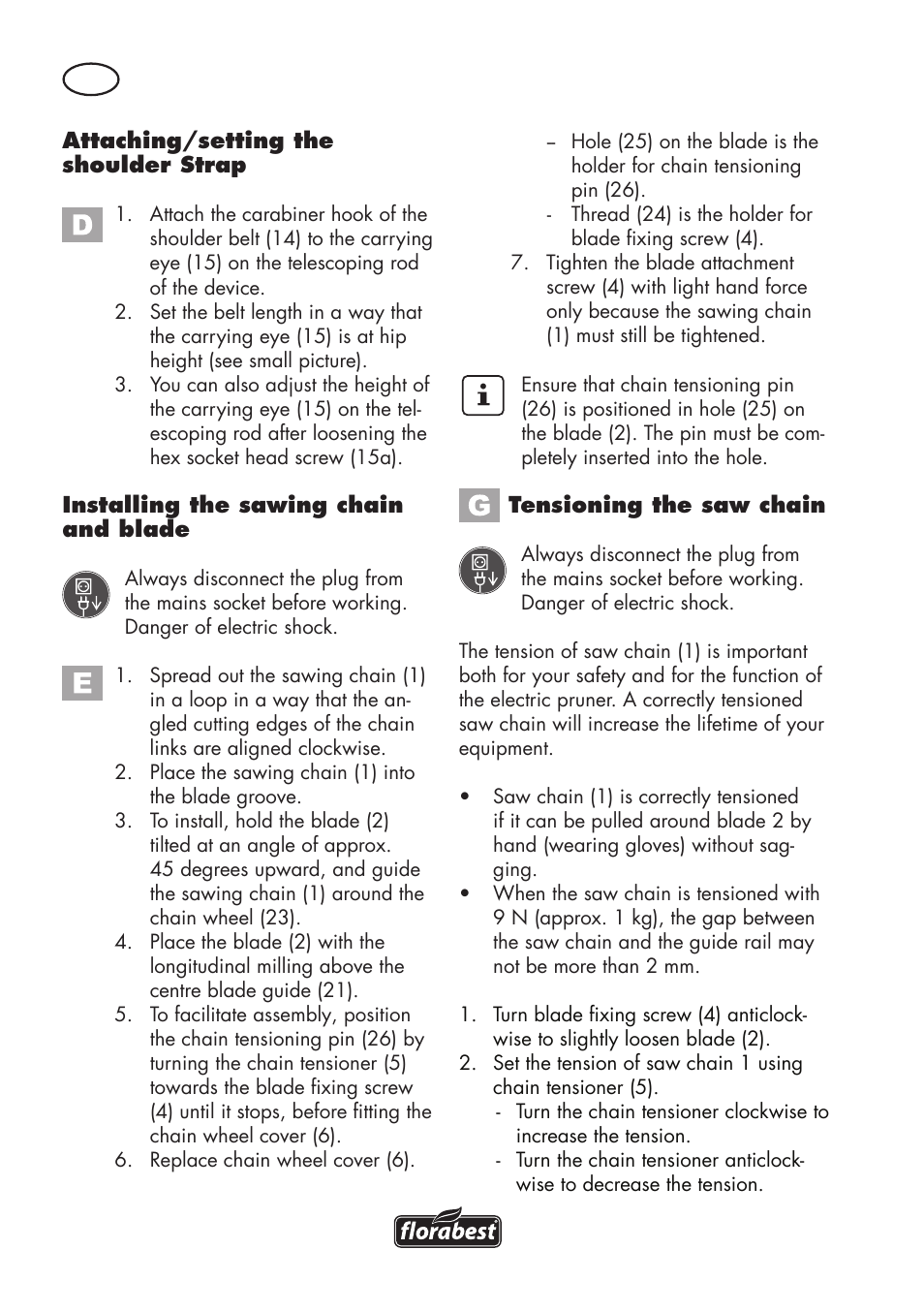 Florabest FHE 710 A1 User Manual | Page 14 / 132