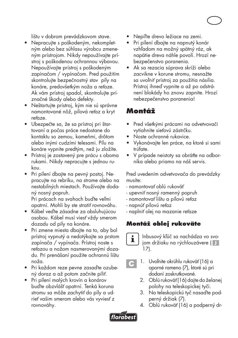 Montáž | Florabest FHE 710 A1 User Manual | Page 95 / 132