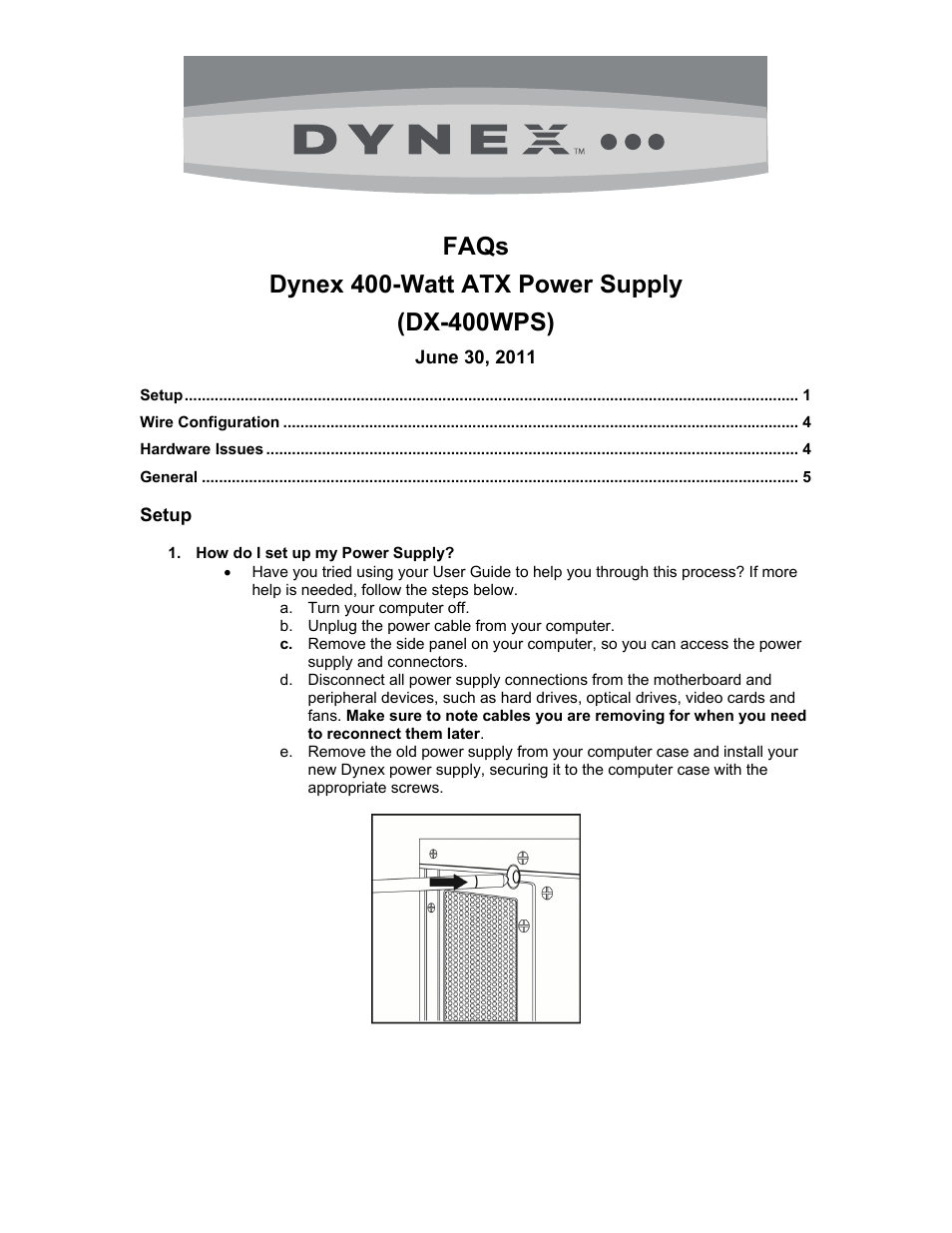 Dynex DX-400WPS User Manual | 5 pages