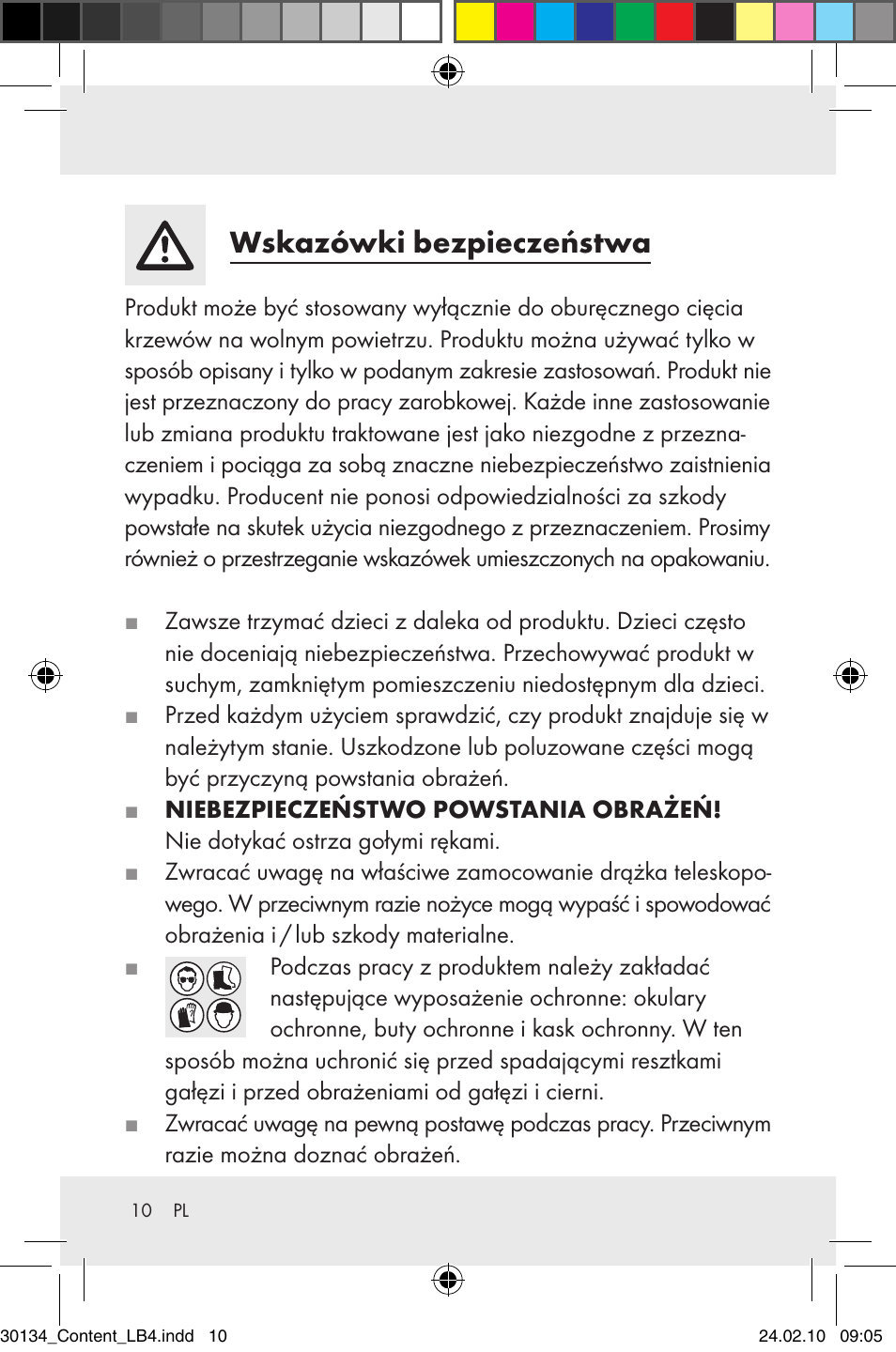 Wskazówki bezpieczeństwa | Florabest Z28344 User Manual | Page 12 / 36