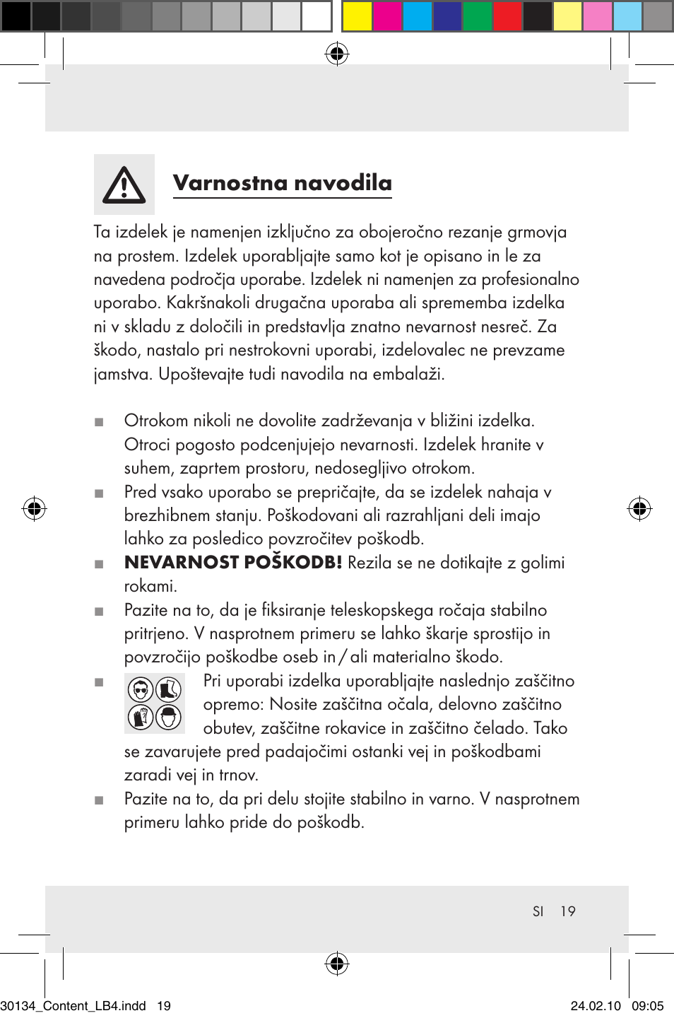 Varnostna navodila | Florabest Z28344 User Manual | Page 21 / 36