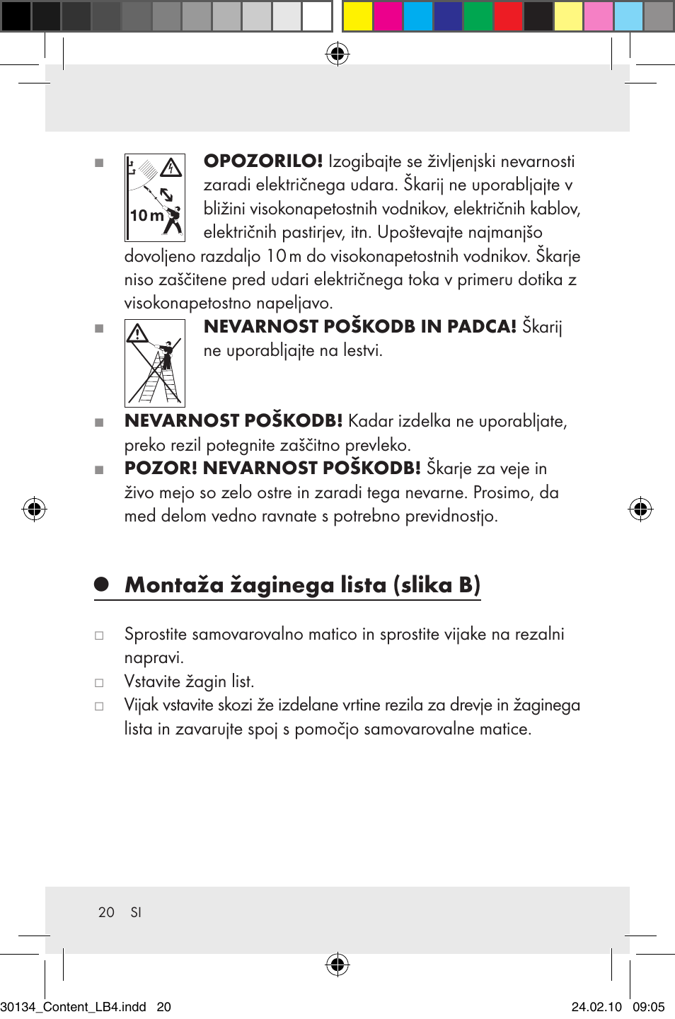 Montaža žaginega lista (slika b) | Florabest Z28344 User Manual | Page 22 / 36